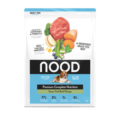 Nood Grass-Fed Beef Recipe Adult Dry Dog Food 3kg