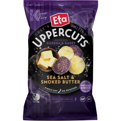 Eta Uppercuts Chef's Edition Sea Salt & Smoked Butter Potato Chips 130g