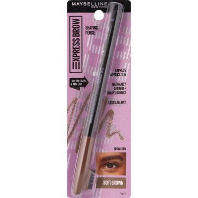 Maybelline New York Express Brow Pencil Soft Brown C 1g