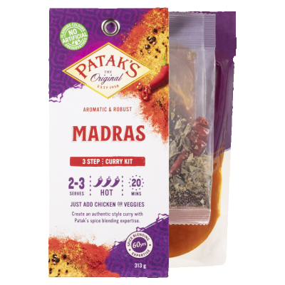 Patak's Aromatic & Robust Madras Curry Kit 313g