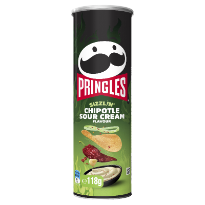 Pringles Sizzl'n Chipotle Sour Cream Flavour Potato Chips 118g