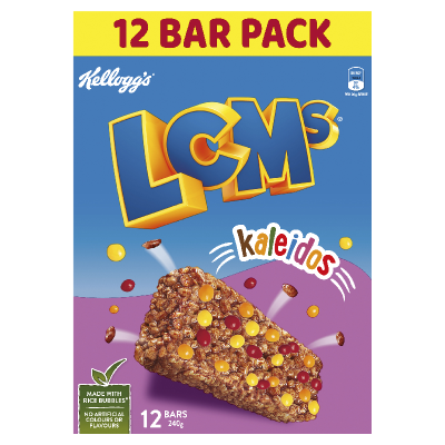 Kellogg's LCM's Kaleidos Rice Bubble Bars 12 x 20g