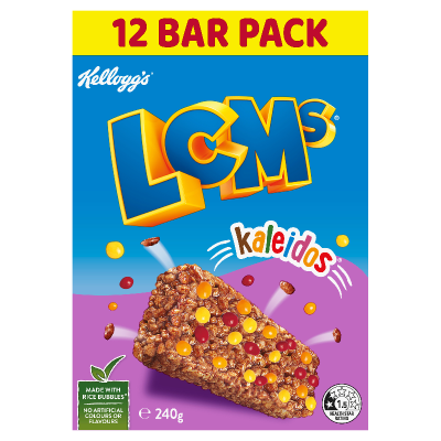 Kellogg's LCM's Kaleidos Rice Bubble Bars 240g
