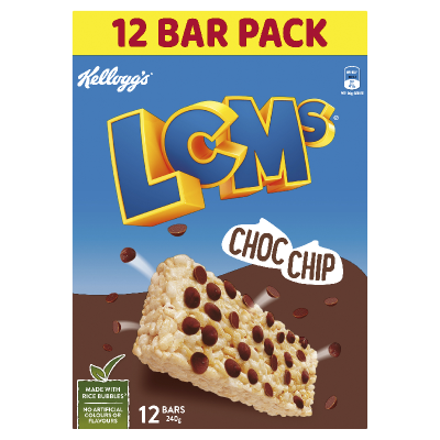 Kellogg's LCM's Choc Chip Rice Bubble Bars 12 x 20g