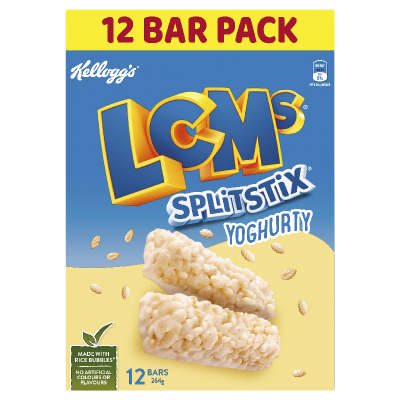 Kellogg's LCM's Splitstix Yoghurty Rice Bubble Bars 12 x 22g