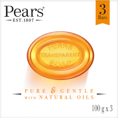 Pears Pure & Gentle with Natural Oils Soap 3 x 100g