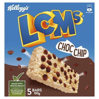 Kellogg's LCMs Choc Chip Rice Bubble Bars 5 x 20g