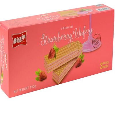 Bissin Premium Strawberry Wafers 100g