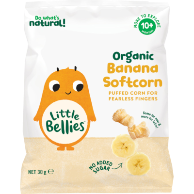 Little Bellies Organic Banana Softcorn 10+ Months 30g
