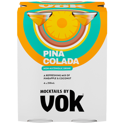 Vok Pina Colada Non-Alcoholic Mocktail 4 x 250ml