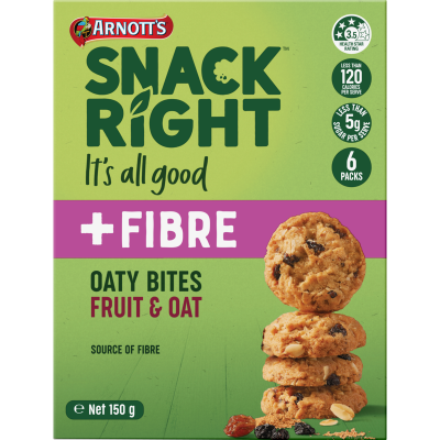 Arnott's Snack Right Fruit & Oat Oaty Bites Biscuits 150g