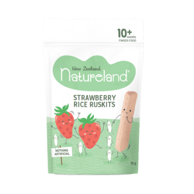 Natureland Strawberry Rice Ruskits 10+ Months Finger Food 10g