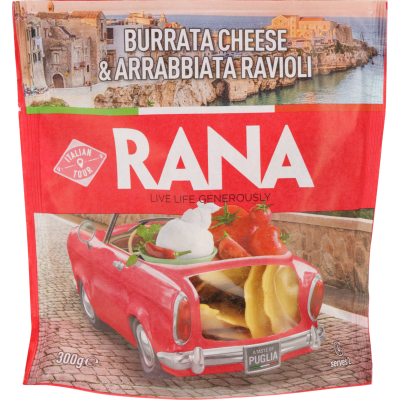 Rana Burrata Cheese & Arrabbiata Ravioli Pasta 300g