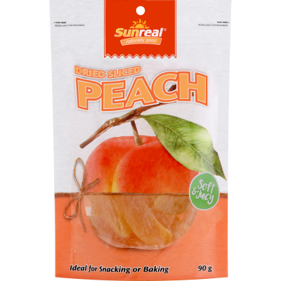 Sunreal Dried Sliced Peach 90g