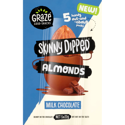 Graze Milk Chocolate Almonds 5 x 22g