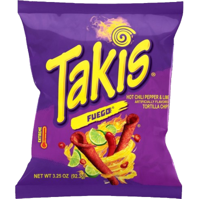 Fuego Tortilla Chips Hot Chili Pepper & Lime 92.3g