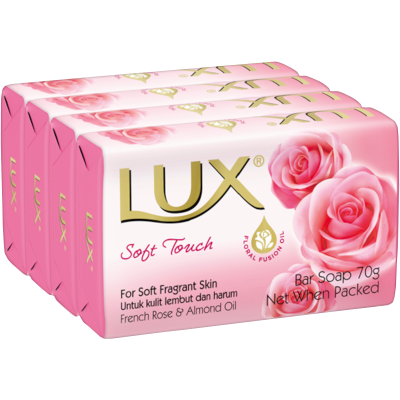 Lux Soft Touch Bar Soap 4 x 70g