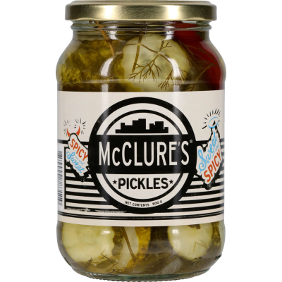 McClures Pickles Sweet & Spicy Crinkle Cut Pickles 500g