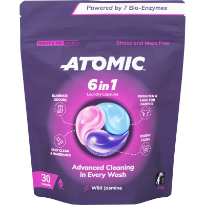 Atomic Wild Jasmine 6 In 1 Laundry Capsules 30pk