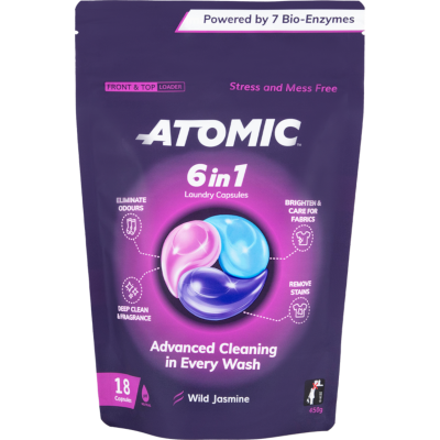 Atomic Wild Jasmine 6 In 1 Laundry Capsules 18pk