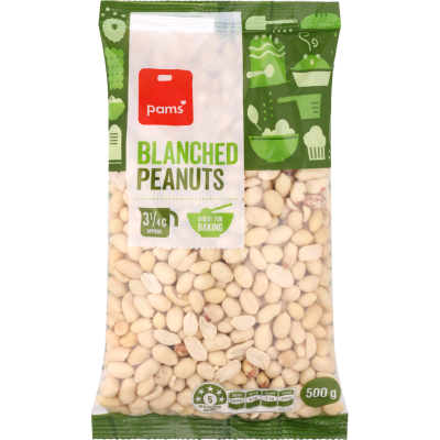 Pams Blanched Peanuts 500g