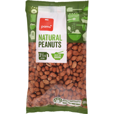 Pams Natural Peanuts 500g