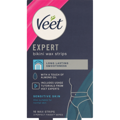 Veet Expert Cold Wax Bikini Sensitive Hair Removal Strips 16pk