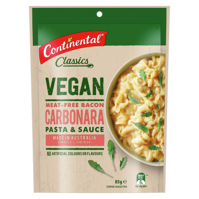 Continental Vegan Meat-Free Bacon Carbonara Pasta & Sauce 85g