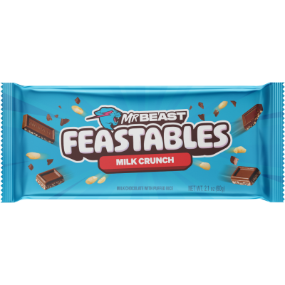 Mr Beast Feastables Milk Crunch Chocolate Bar 60g