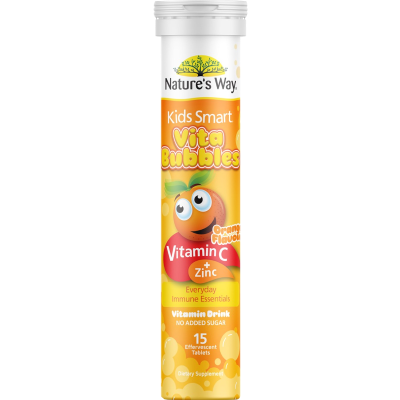 Nature's Way Kids Smart Vita Bubbles Multi-Vitamin + Zinc Effervescent Tablets 15pk