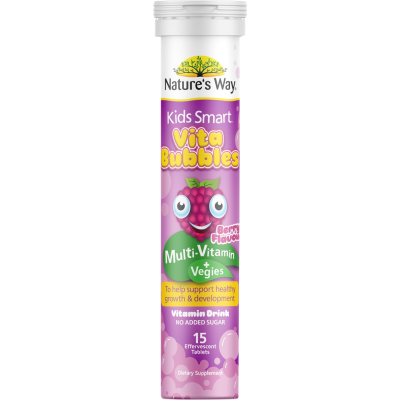 Nature's Way Kids Smart Vita Bubbles Multi-Vitamin & Vegies Effervescent Tablets 15pk