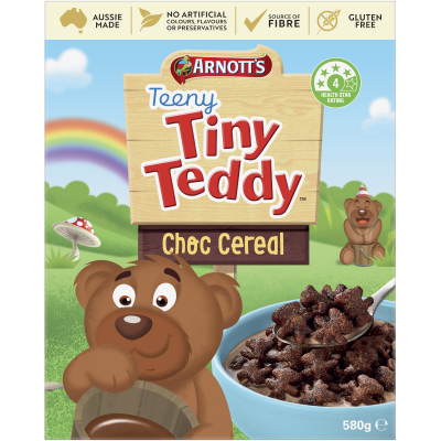 Arnott's Teeny Tiny Teddy Choc Cereal 580g