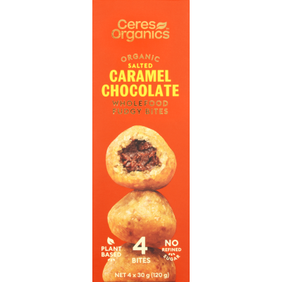 Ceres Organics Salted Caramel Chocolate Wholefood Fudgy Bites 120g