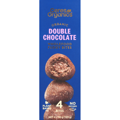 Ceres Organics Double Chocolate Wholefood Fudgy Bites 120g