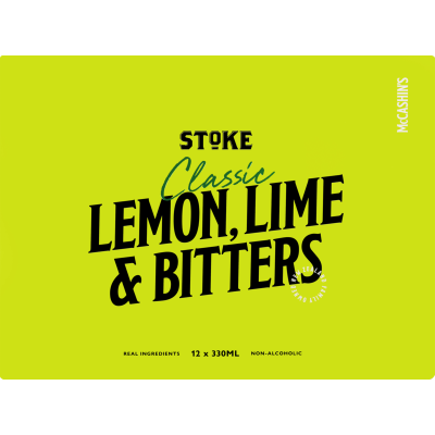 Stoke Classic Lemon Lime & Bitters 12 x 330ml