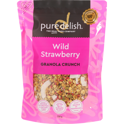 Pure Delish Wild Strawberry Granola Crunch 350g