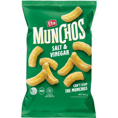 Eta Wheat Snacks Munchos Salt & Vinegar 100g