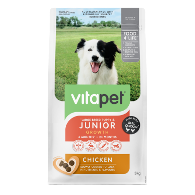 VitaPet Large Breed Puppy & Junior Growth Chicken Dry Dog Food 3kg