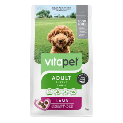 VitaPet Adult Thrive Lamb Dry Dog Food 3kg