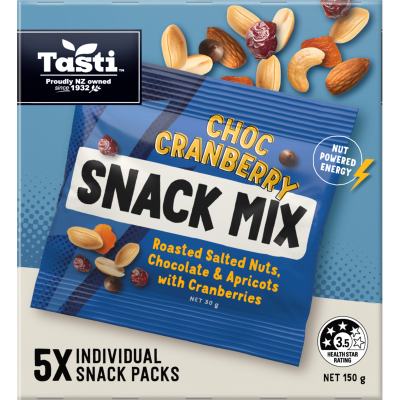 Tasti Choc Cranberry Snack Mix 150g