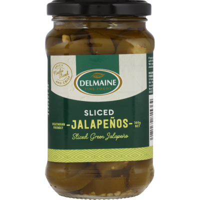 Delmaine Sliced Green Jalapenos 360g