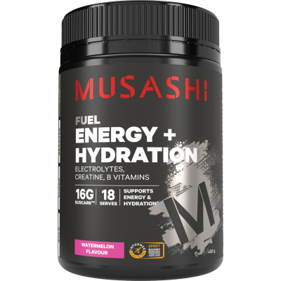 Musashi Fuel Energy + Hydration Watermelon Flavour Powder 450g