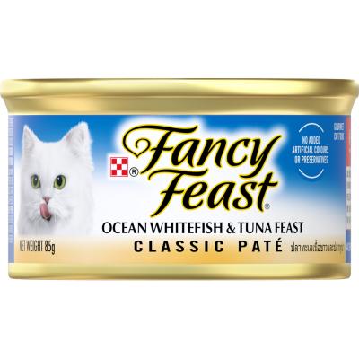 Purina Fancy Feast Ocean Whitefish & Tuna Feast Classic Pate Adult Wet Cat Food 85g