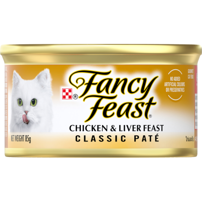 Purina Fancy Feast Chicken & Liver Feast Classic Pate Adult Wet Cat Food 85g