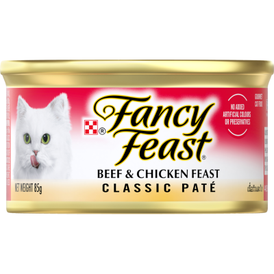 Purina Fancy Feast Beef & Chicken Feast Classic Pate Adult Wet Cat Food 85g