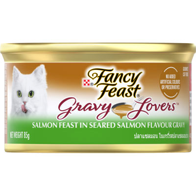 Purina Fancy Feast Gravy Lovers Salmon Feast In Seared Salmon Flavoured Gravy Adult Wet Cat Food 85g