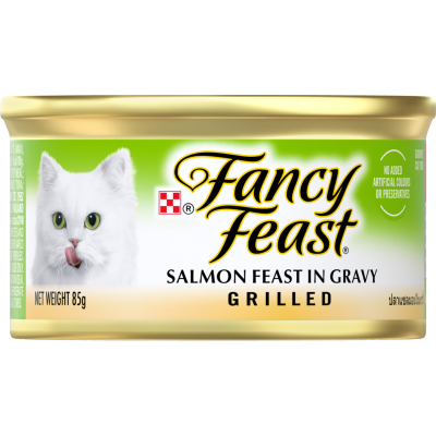 Purina Fancy Feast Grilled Salmon Feast In Gravy Adult Wet Cat Food 85g