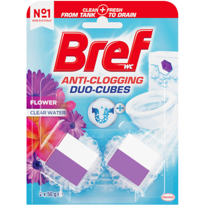 Bref Duo Cubes Flower Toilet Cleaner 100g