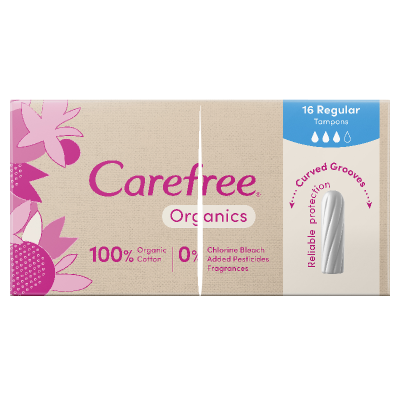 Carefree Organic Regular Tampons 16pk