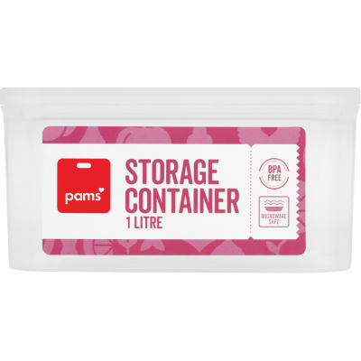 Pams Storage Container 1L 1pk